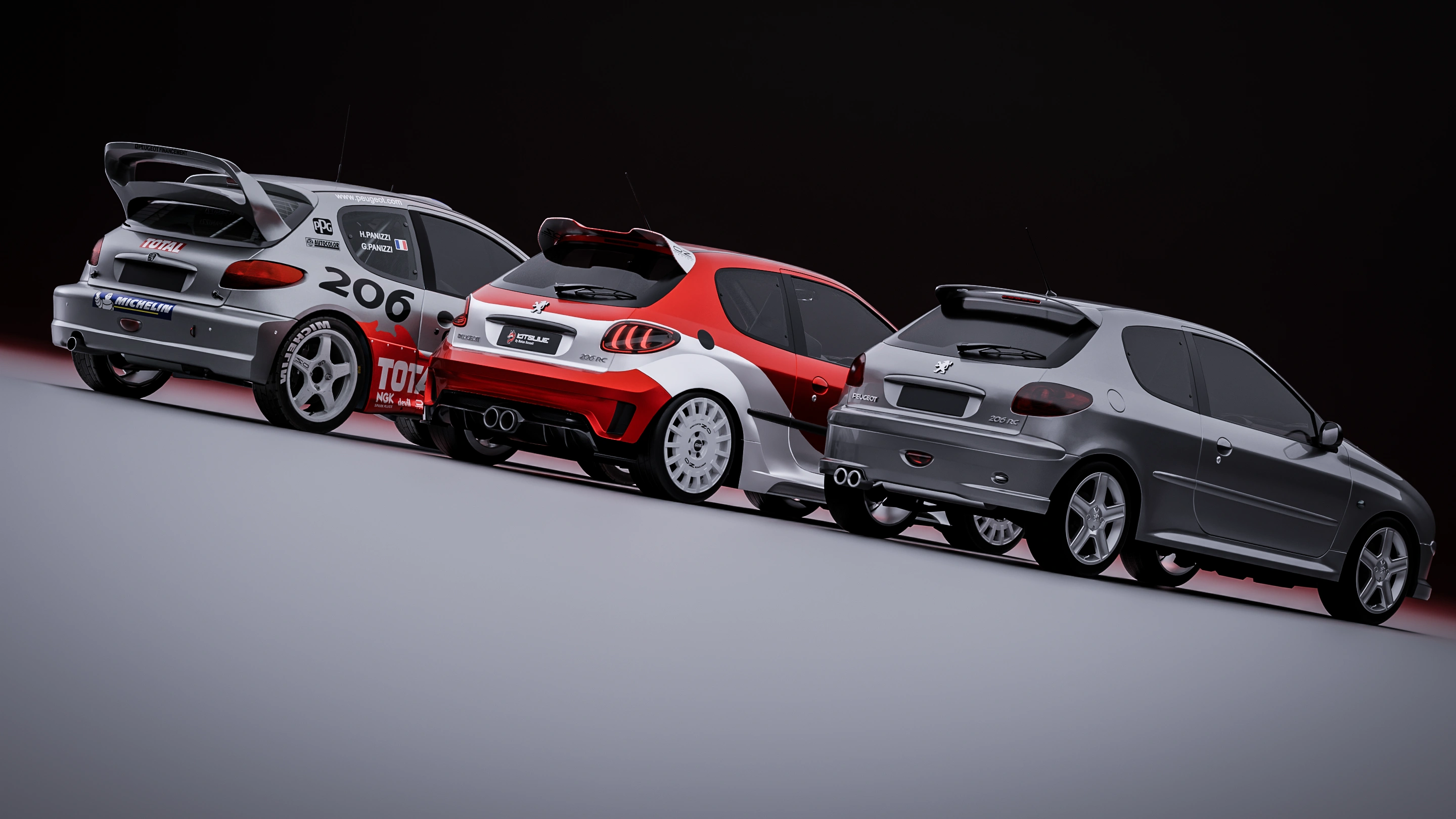 206 RC / WRC / Kitsune — rear